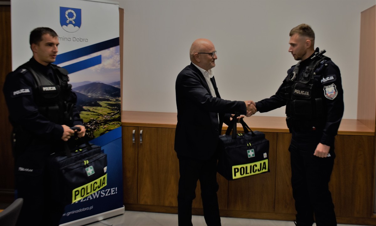 torby medyczne, policja Tymbark
