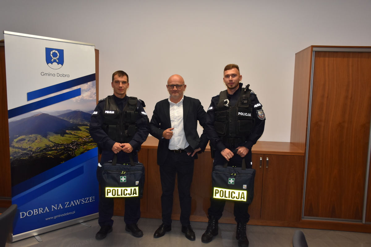 torby medyczne, policja Tymbark
