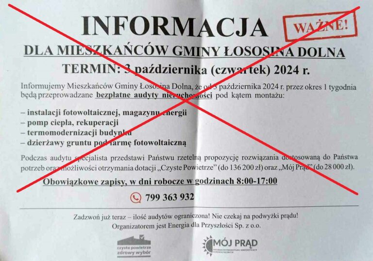Wójt apeluje: „stanowcze nie! To nie jest pismo urzędowe!”