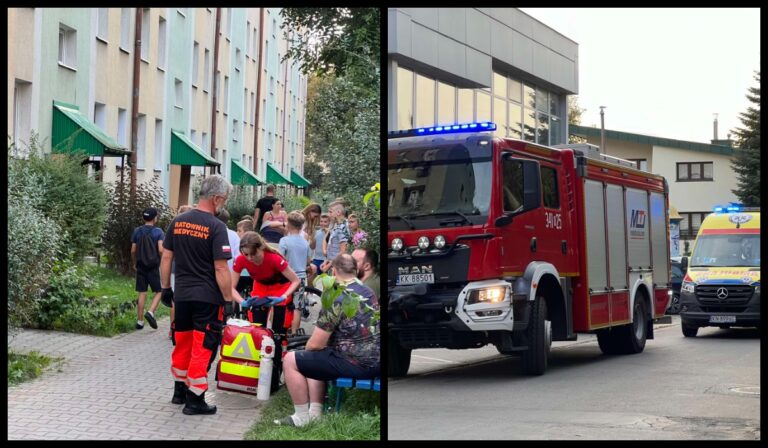 Służby w akcji na ulicy Kołłątaja, życie mieszkańców było zagrożone [ZDJĘCIA]