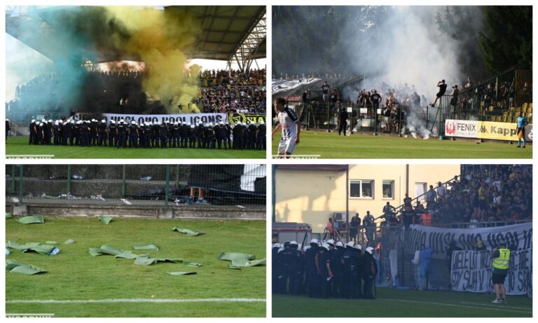 Krótka pieśń o tym, jak kibolom się w głowie poprzewracało. Zadyma na meczu Sandecja – Siarka Tarnobrzeg