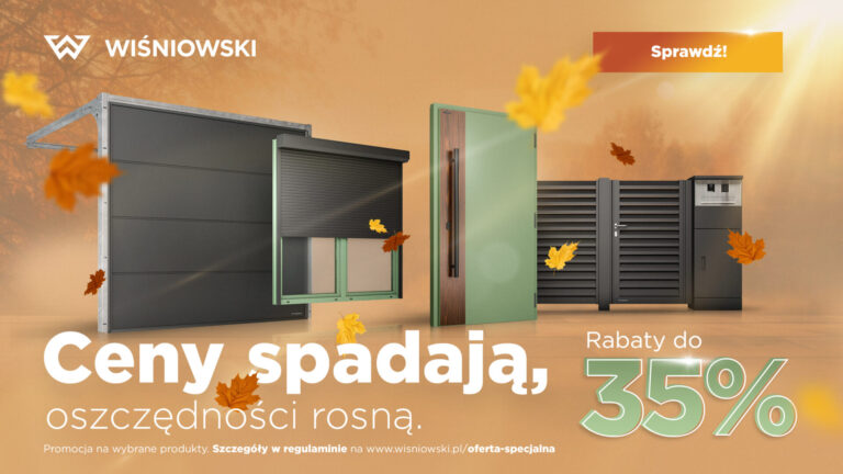 WIŚNIOWSKI rozpoczyna jesienny festiwal okazji. Spadają ceny bram, okien, drzwi i ogrodzeń!