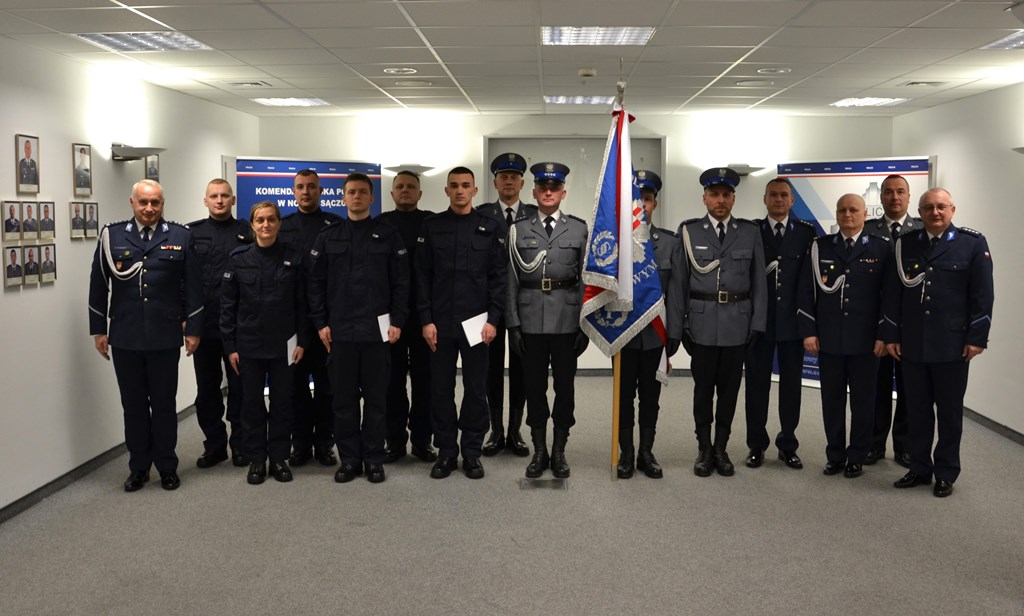 ślubowanie, policjanci, KMP Nowy Sącz