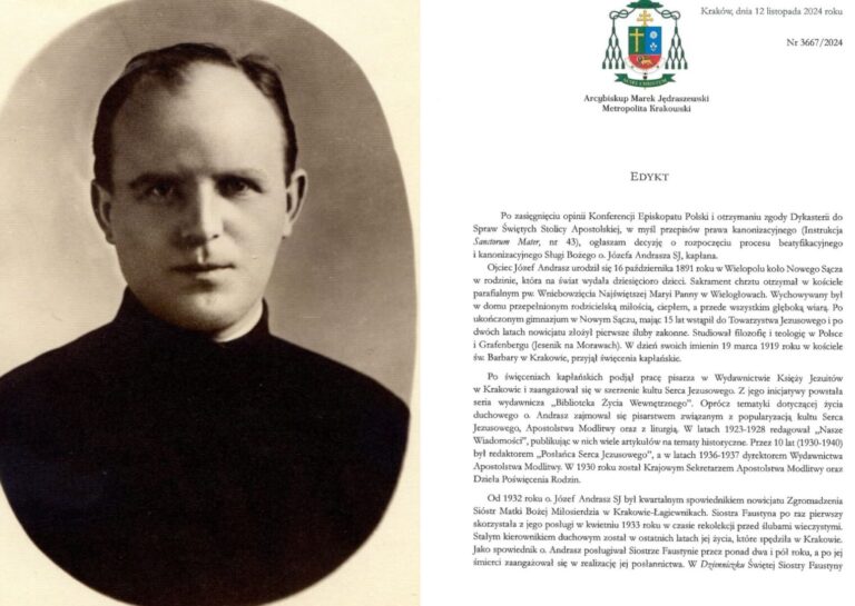 Rozpoczęto proces beatyfikacji o. Józefa Andrasza SJ. Był spowiednikiem św. siostry Faustyny