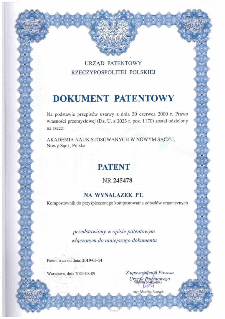 patent ANS kompostownik