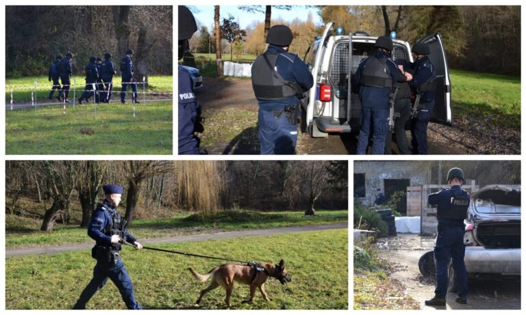 Policjanci z bronią i kolczatkami. W regionie roi się od mundurowych