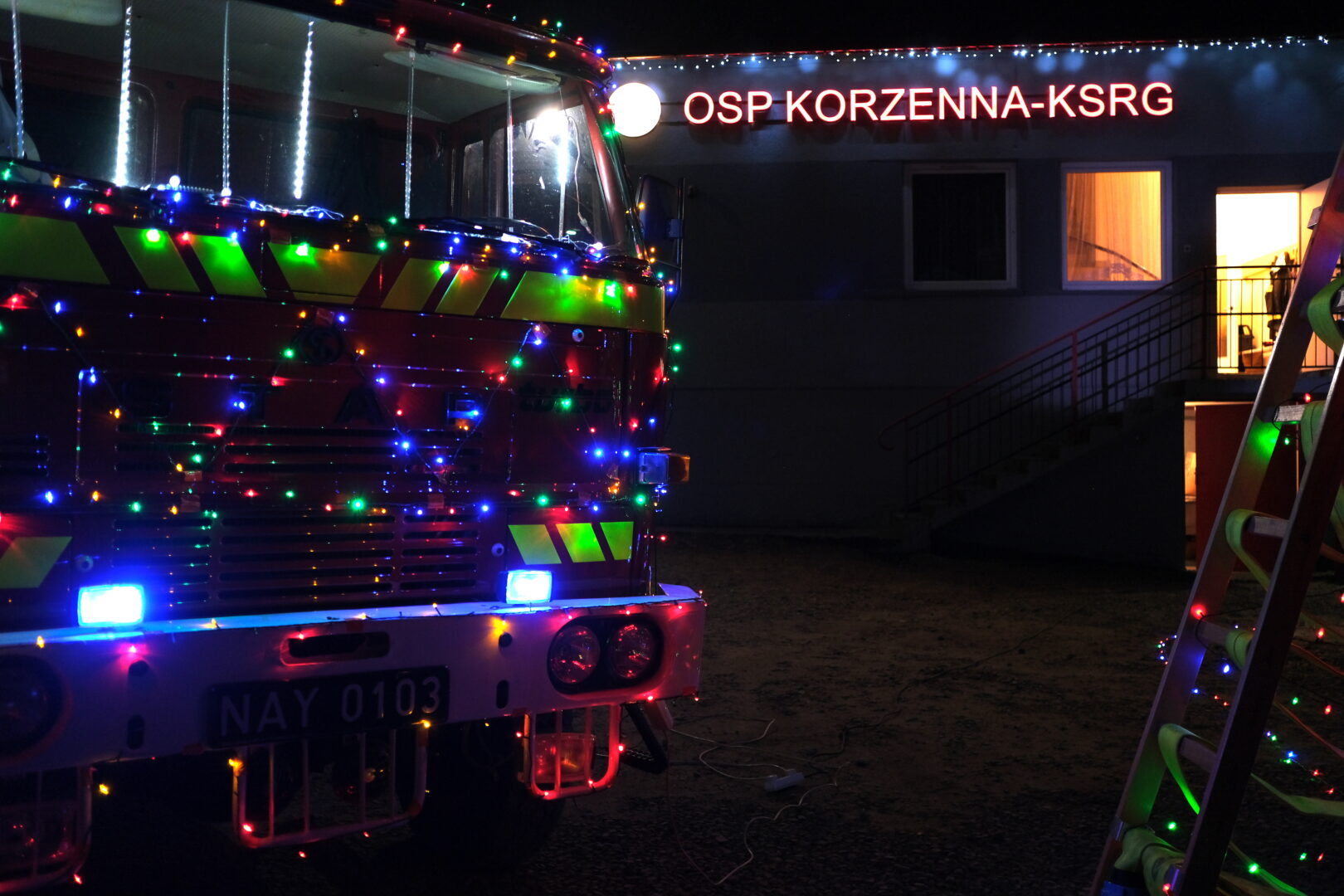 OSP Korzenna, strażackie choinki, Mikołaj