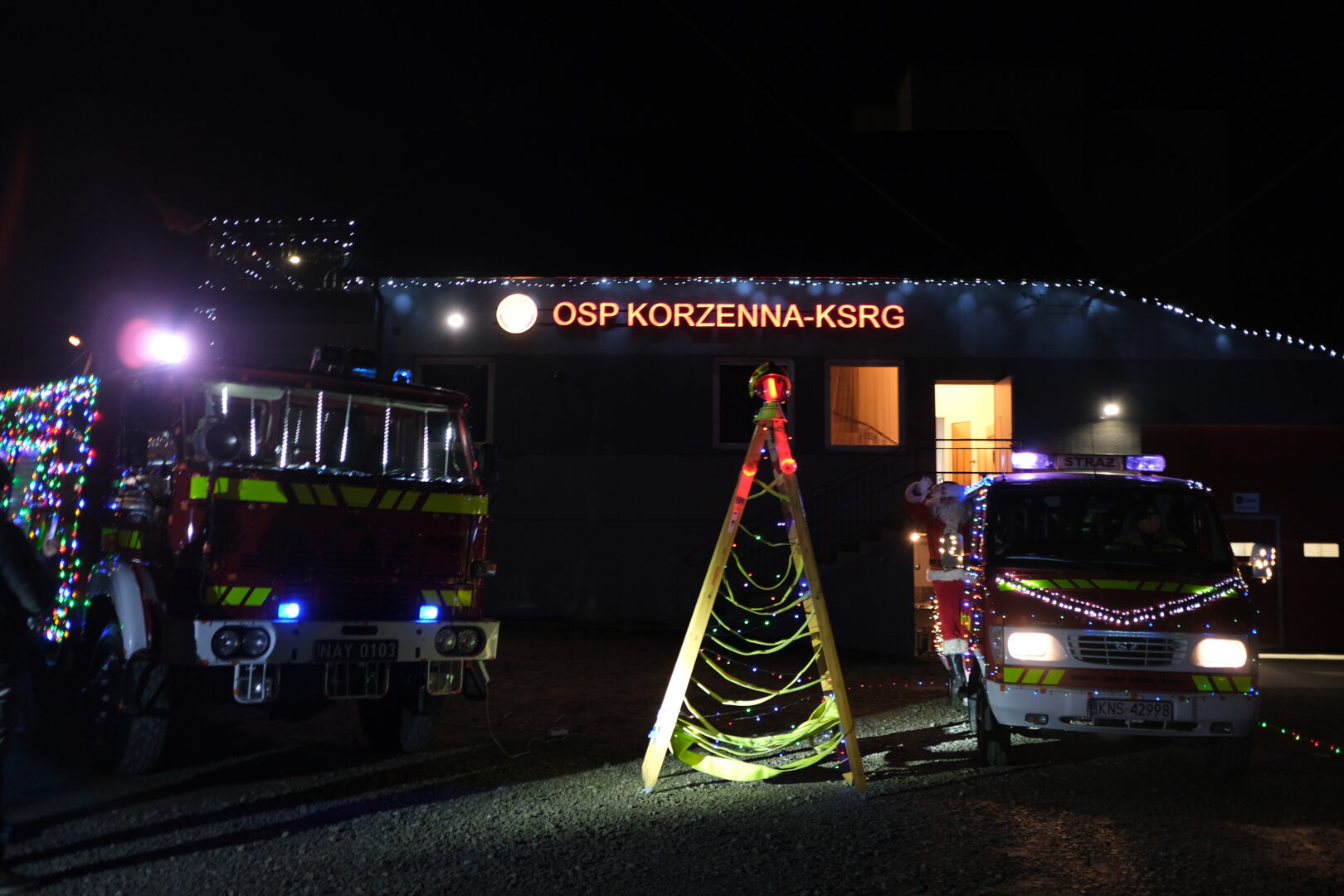 OSP Korzenna, strażackie choinki, Mikołaj