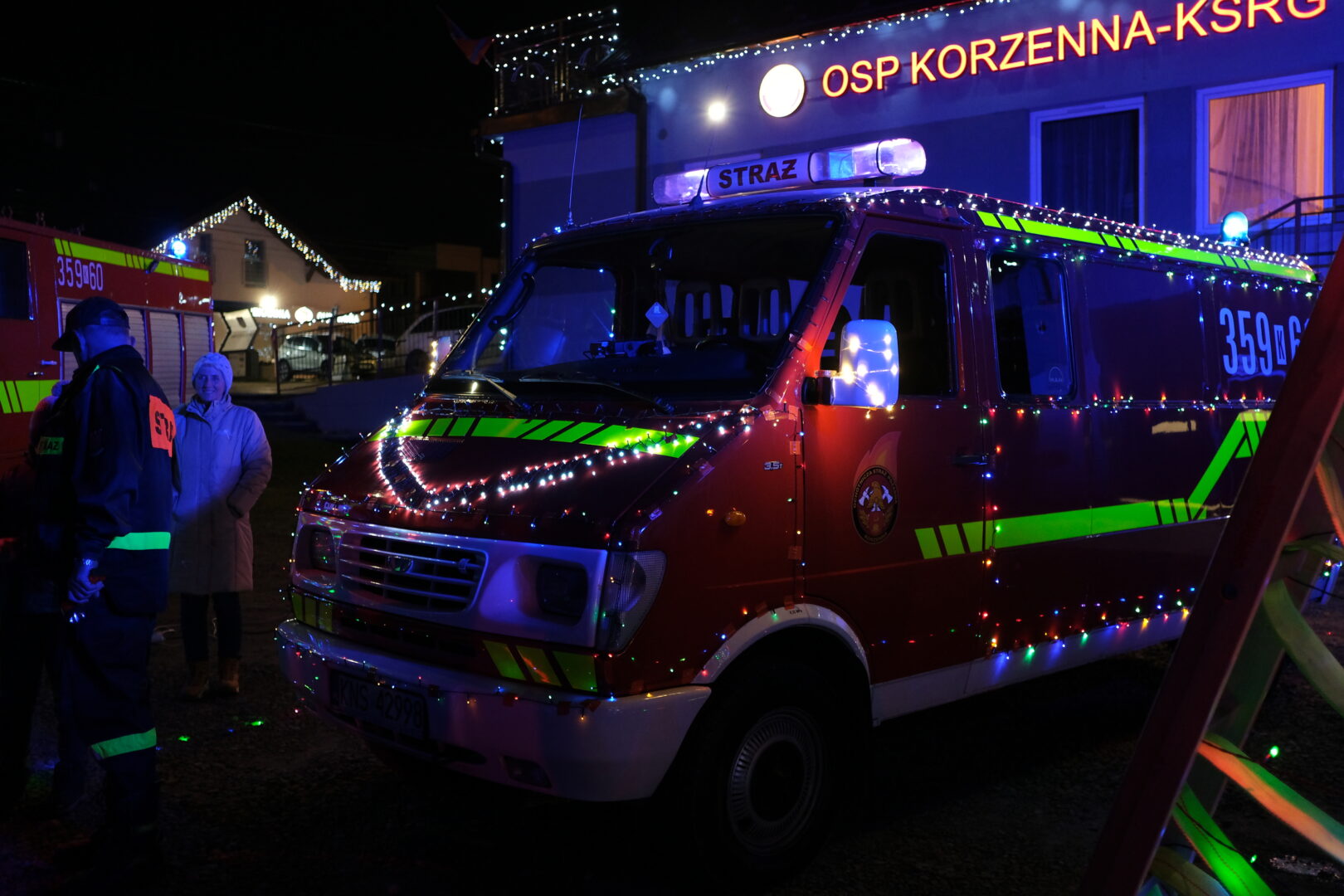 OSP Korzenna, strażackie choinki, Mikołaj