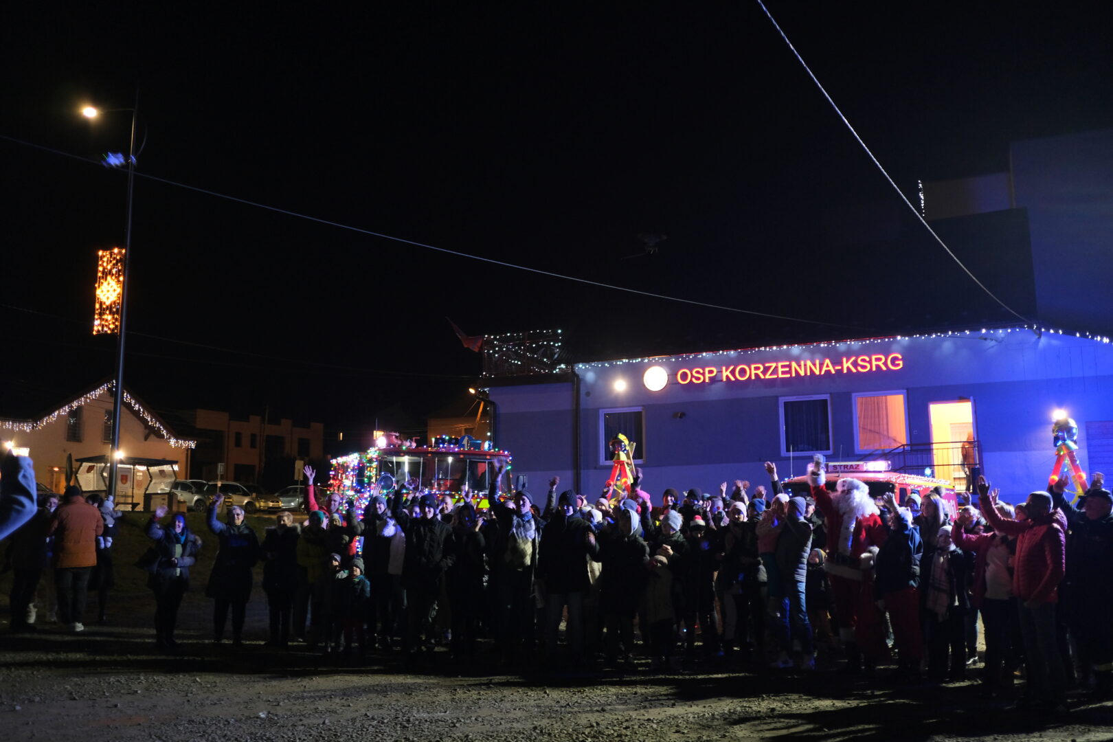 OSP Korzenna, strażackie choinki, Mikołaj