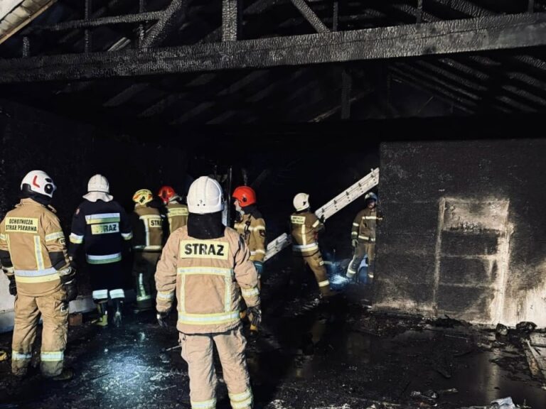 Siołkowa: płonęła wiata garażowa. Na szczęście brak poszkodowanych