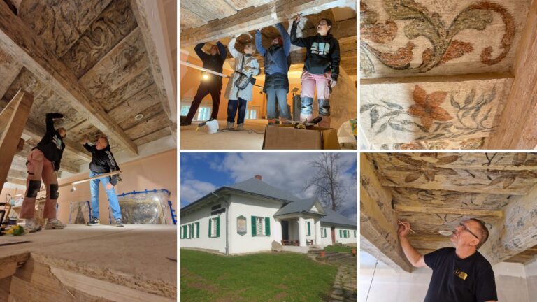 Grybów. 150 lat temu zamalowano strop modrzewiowego budynku. Dziś ludzie spod warstw farby wydobywają skarb…