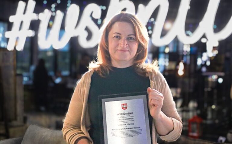 Dr Justyna Sokołowska-Woźniak z wyróżnieniem Amicus Hominium