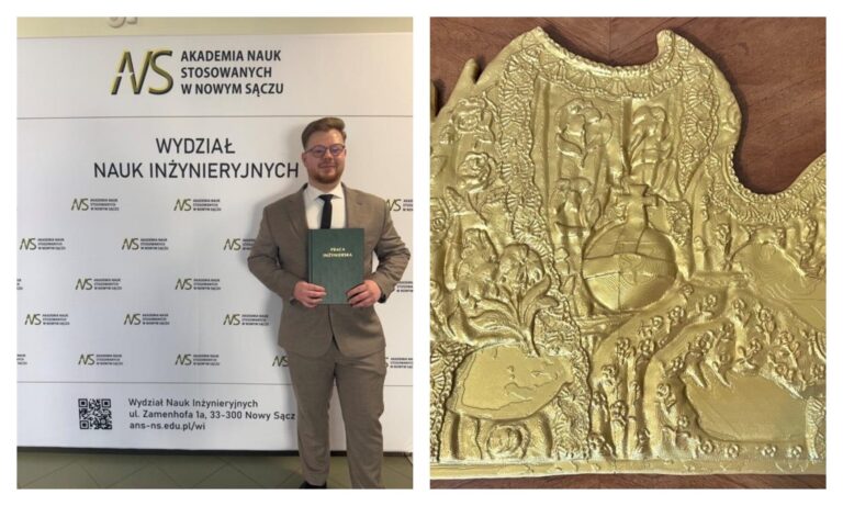 Suknia obrazu Matki Bożej jako praca inżynierska. Dzieło studenta ANS trafi do muzeum