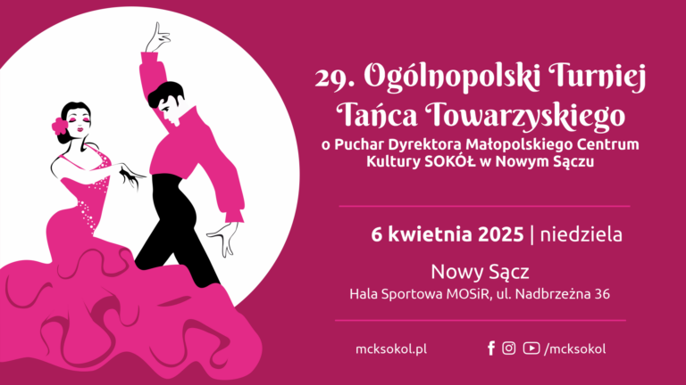 Emocje na najwyższym poziomie! Zarezerwuj miejsce na 29. Ogólnopolski Turnieju Tańca Towarzyskiego