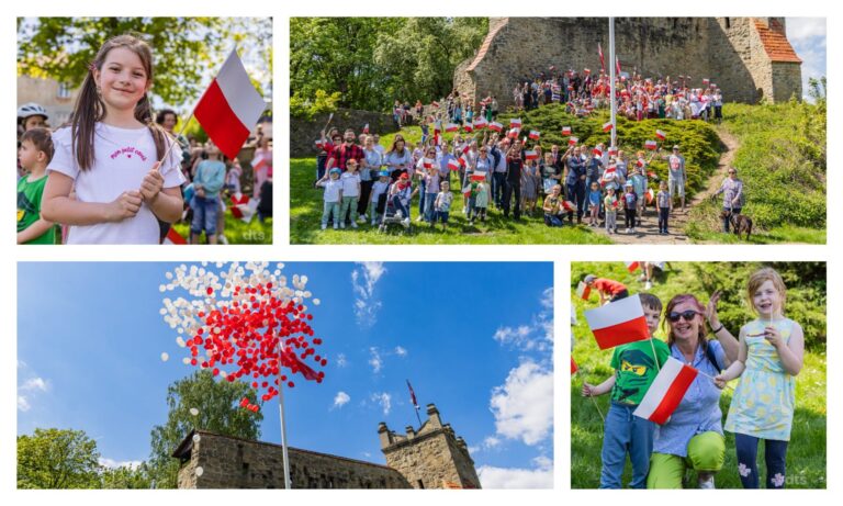 Nowy Sącz. Dziś niebo nad zamkiem zrobiło się biało-czerwone