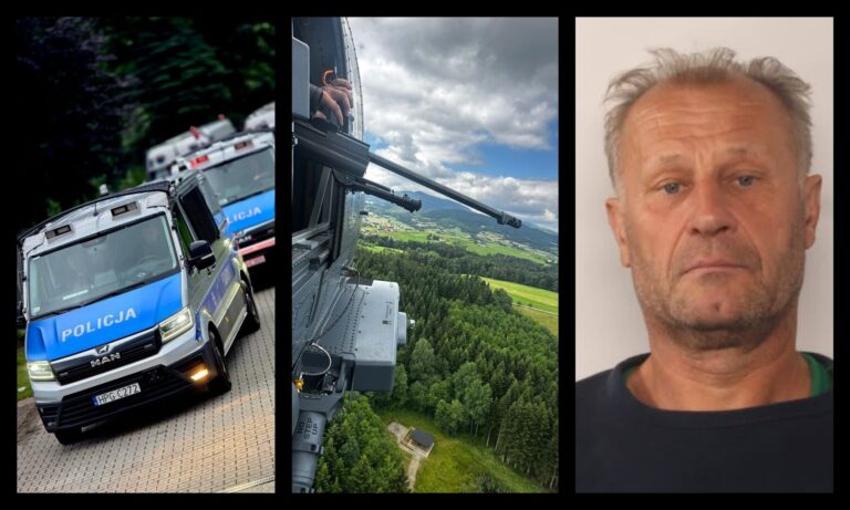 Śmigłowce, drony, psy, pół tysiąca policjantów. Poszukiwania mordercy ze Starej Wsi trwają