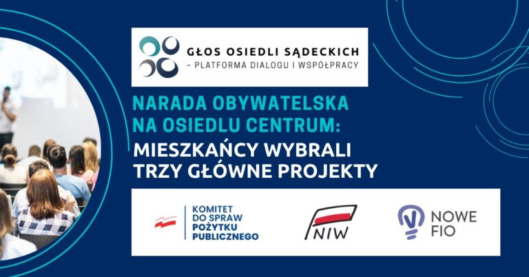 Narada Obywatelska w Centrum. Wybrano 3 projekty