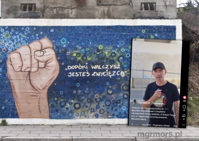 Czy kultowe sądeckie dzieło sztuki ulicznej wróci na Węgierską? Mgr Mors nie poddaje się
