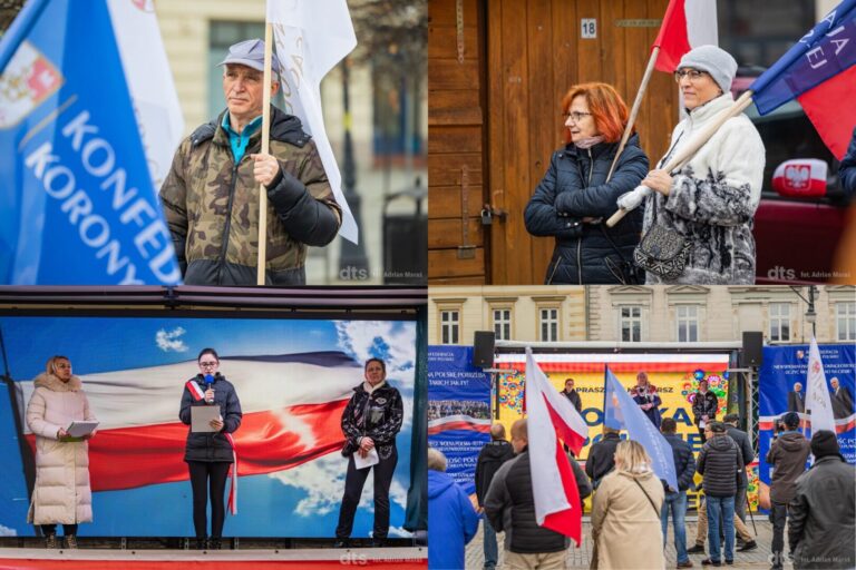 ,,Nigdy więcej krwi polskiej na cudzych wojnach”. W Nowym Sączu zorganizowano wiec ,,Polska za pokojem”