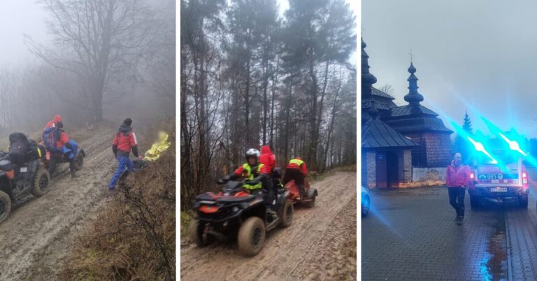 Beskid Niski: dramatyczna akcja poszukiwawcza. 53-latek odnaleziony wychłodzony w rejonie Cegiełki