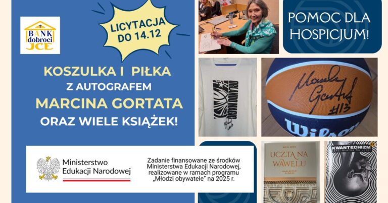 Wygraj koszulkę Marcina Gortata albo „Kwantechizm” Dragana i pomóż Domowemu Hospicjum w Nowym Sączu 