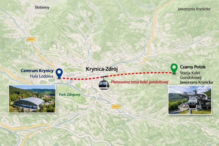 Gondola nad Krynicą! Po 33 latach czekania jest decyzja środowiskowa dla kolejki od lodowiska do Czarnego Potoku