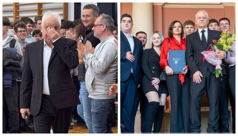 Ze łzami wzruszenia – młodzież pożegnała wieloletniego dyrektora Walentego Szarka