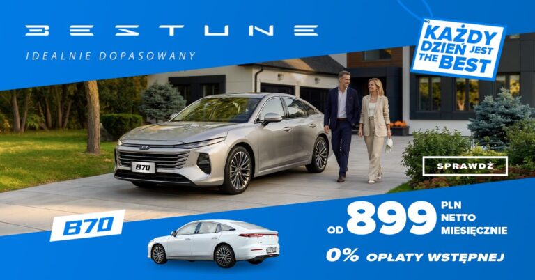 Nowy SUV za 77 700 zł? Sedan za 899 zł miesięcznie? Marka Bestune wchodzi na rynek z mocną ofertą!
