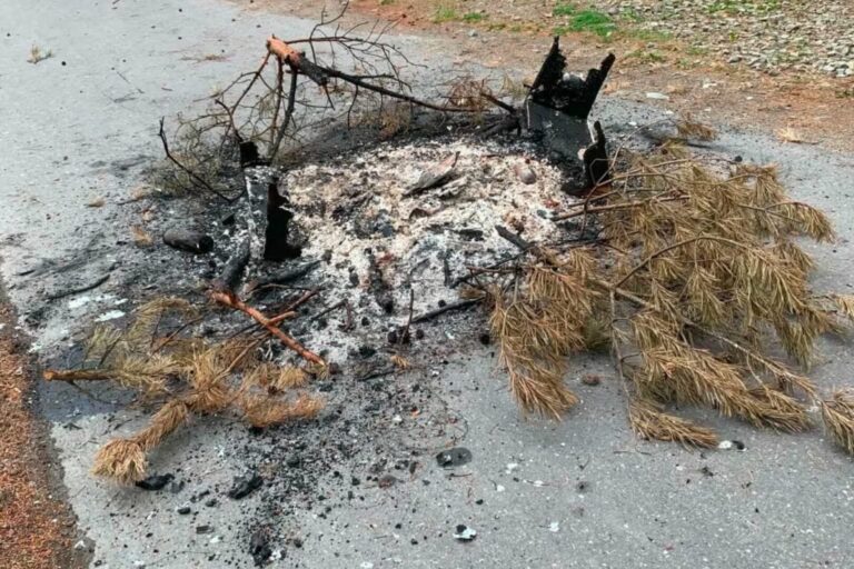 Rytro. Rozpalili ognisko na…asfaltowej promenadzie