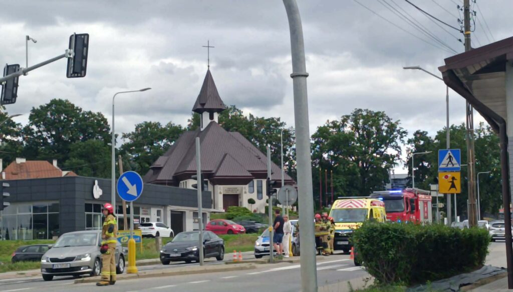 Zderzenie skutera z ciężarówką na ulicy Tarnowskiej
